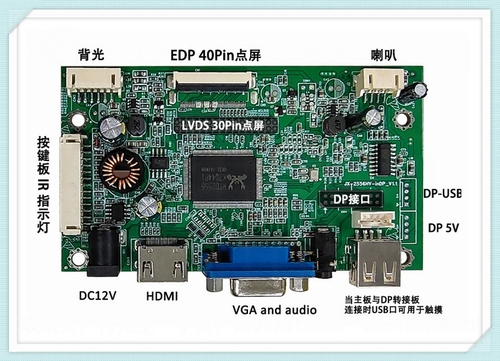 JX-2556HV-inDP  DP扩展触摸直驱EDP/LVDS信号屏