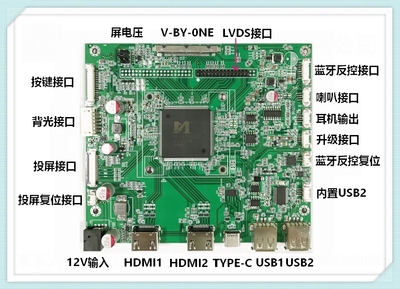 JX-9104-4K_V-BY-ONE输出 LVDS液晶面板 HDMI_TYPEC+USB输入 4K液晶AD板